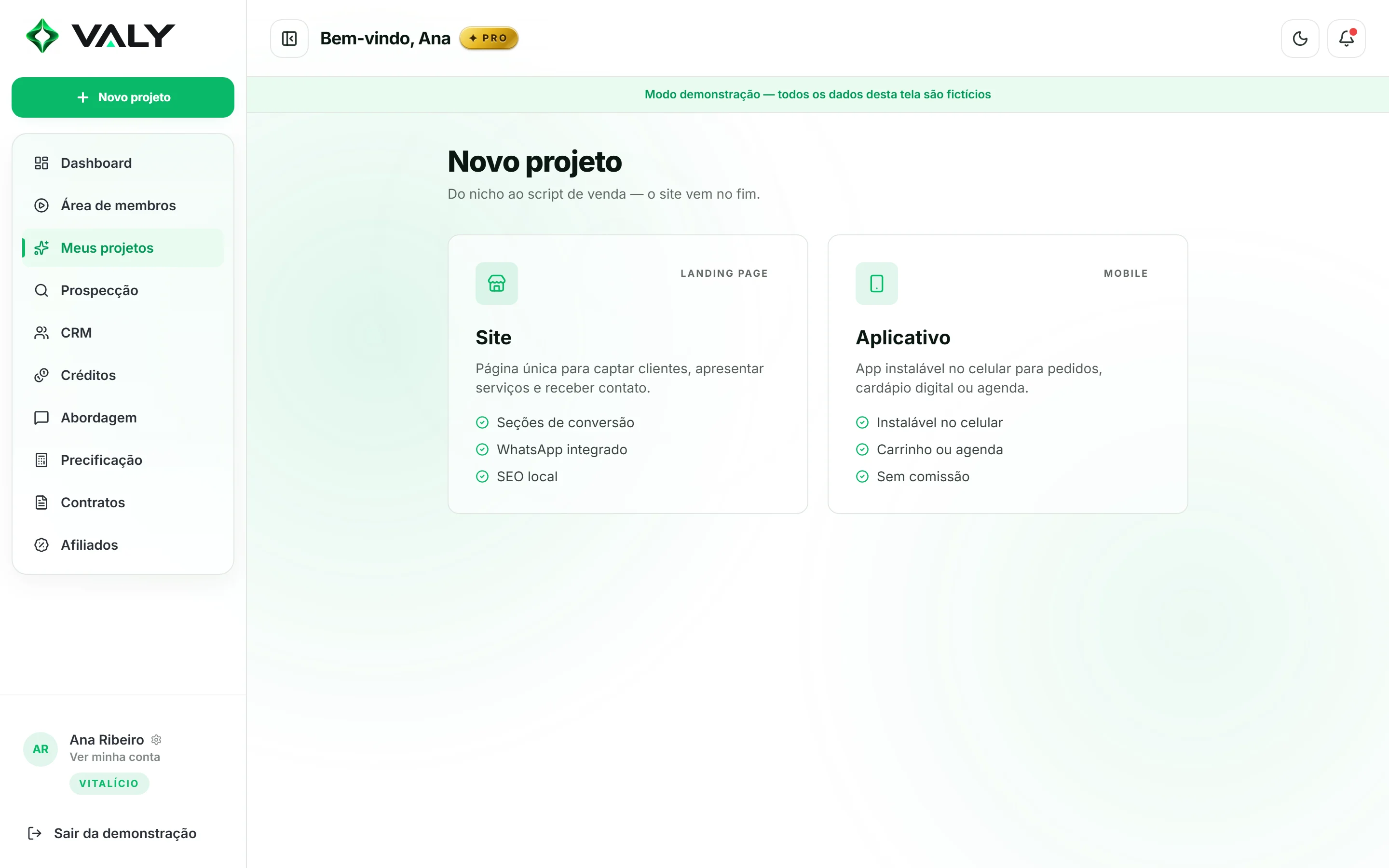 Gere o site em menos de 1 minuto