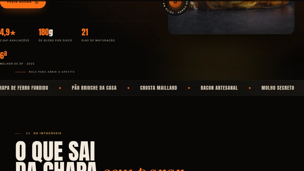 Site de Hamburgueria gerado pela Valy OS