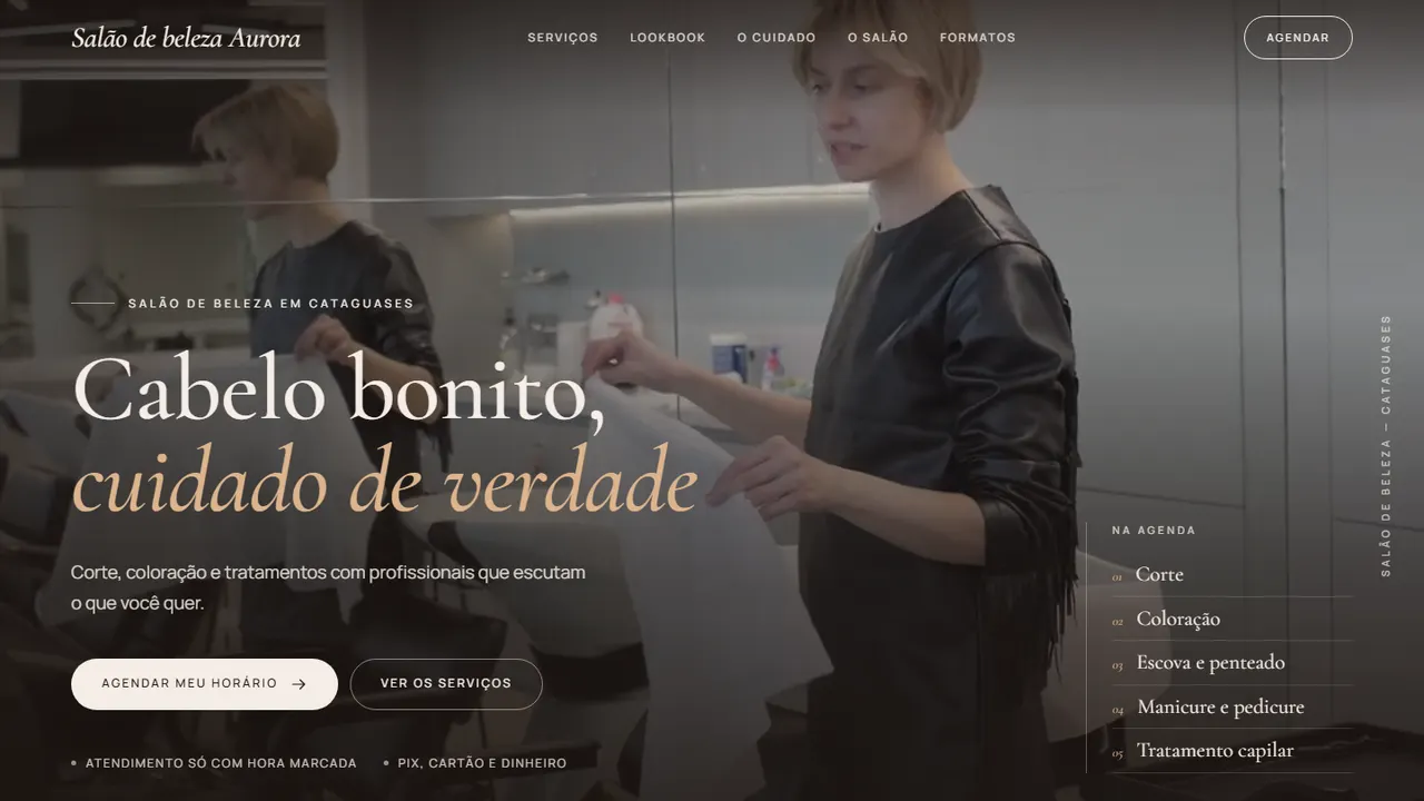 Site de Salão de beleza